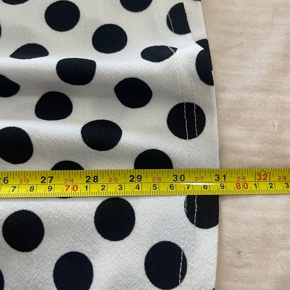 H&M Womens Dress Size XS White and Black Polkadots Ruffled Fit & Flare - Picture 11 of 11